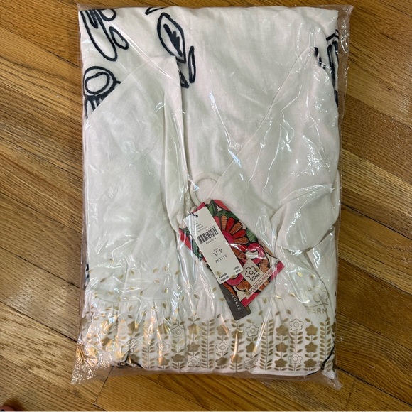 NEW Farm Rio White Embroidered Halter Maxi Dress | Anthropologie Boho Bride - Picture 10 of 12